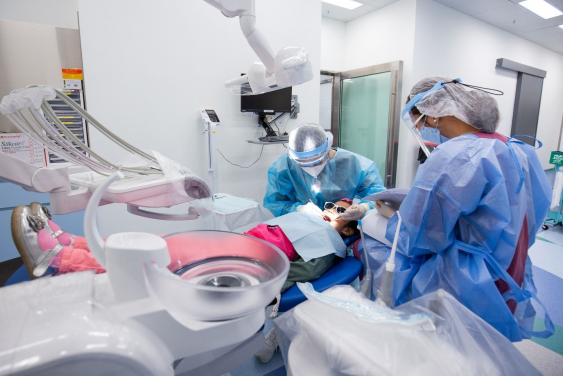 A child receives treatment in IAD-MSC.
 